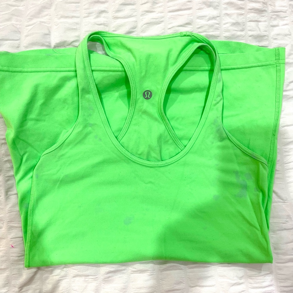Lululemon neon green tank